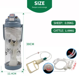 Manual Milking Machine Sheep Goat Cow Cattle Manual Milking Machine Blue Gray Portable Manual Milking Machine Random Color