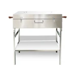 Manufacturer custom Camping portable carbon barbecue suitcase stove folding collapsible charcoal bbq smoker grill