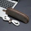 Marrant 7322 Wholesale Custom Genuine Leather Pen Pencil Case Pouch Bag for gift