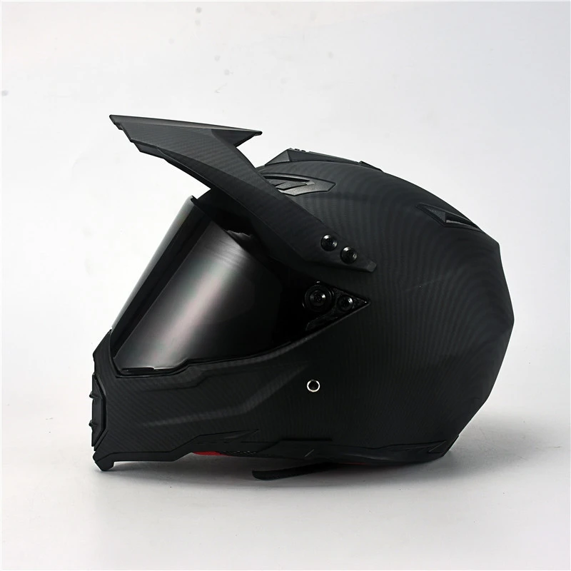 Mate Black Dual Sport Off Road Motorcycle Helmets Full Face Smk Helmet Motorcycle Dirt Bike Atv D O T Certified (M Blue) Full
