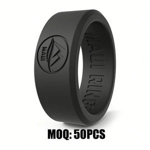 Medical Grade Logo Custom Silicone Rubber Finger Wedding Rings