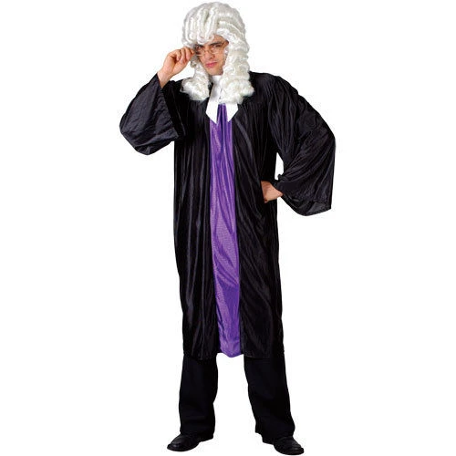 Mens High Court Judge Costume Lawyer Judge Barrister Law Legal Fancy Dress CH470