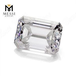 Messi jewelry loose moissanite emerald cut 4x2-13.5x10.5mm gemstones GH color moissanite