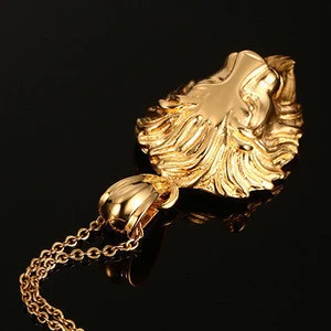 Meticulous workmanship flashing gold lion head jewellery dubai latest products in market