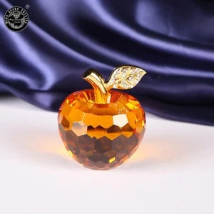 MH-LP0240 amber crystal apple for folk crafts