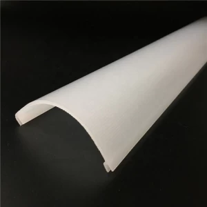 milky acrylic extrusion lampshade cover profile for fluorescent light and led lighting lens