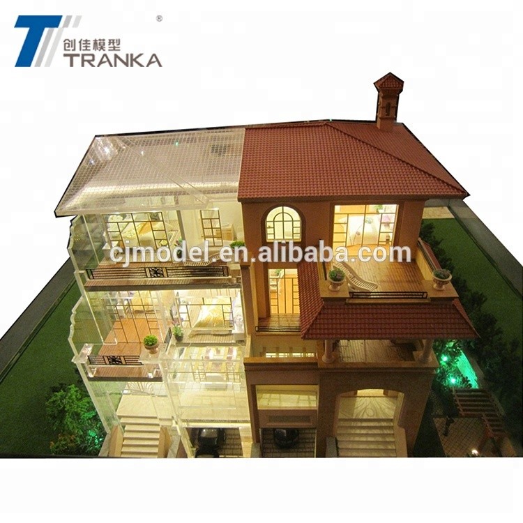Miniature architecture model houses making , Diorama acrylic model building