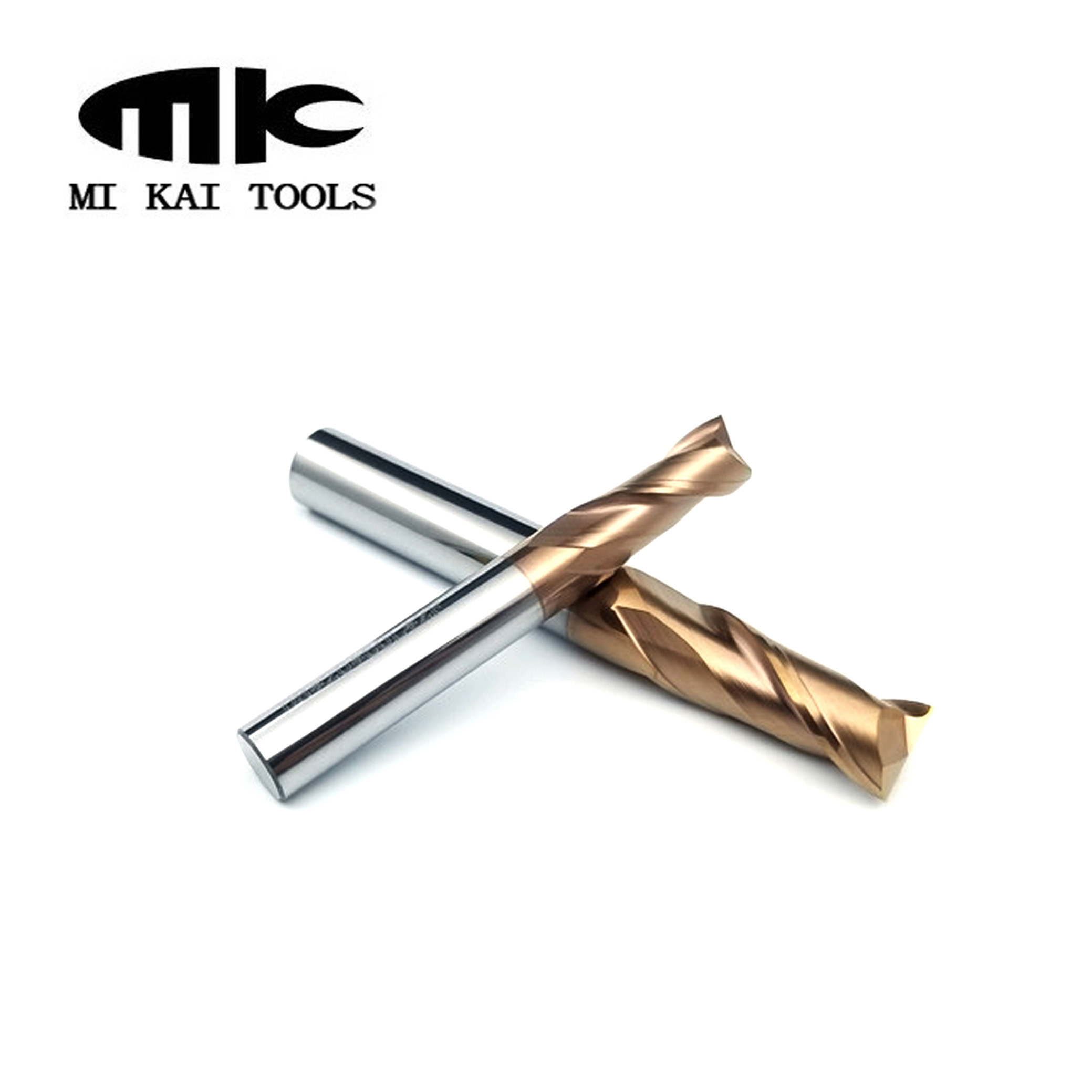 Buy Mk Hrc55 Carbide Cnc Milling Cutter Flat 2/4 Flute End Mill Cutters ...