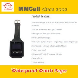 MMCALL Industrial Paging System Call button Pager Wrist Watch pager calling systems