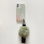 mobile phone housings case for iphone 11 pro max xr 78 , wholesale phone case for iPhone 12 pro max with fur ball hand strap