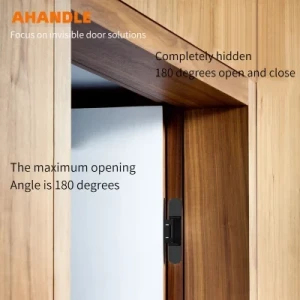 Modern Design Invisible Concealed Hinges Frameless Veneered Interior Door with 3D Adjustable Hidden Zinc Alloy Hinges