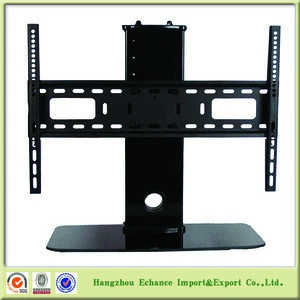 Modern Desktop Indoor vertically adjustable TV Mount with Stand and tempered glass-IN1002