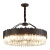 Import Modern indoor lighting warm household dinning room rectangular black crystal chandelier from China