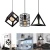 Import Modern LED pendant light Square metal spring lamp contemporary lighting fixture decoration for living room bedroom shop bar from China