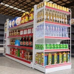 Modern Wooden Steel Supermarket Shelf Use/retail Display Racks Wholesale Retail Store Display Shelf and Home Supermarket Rts 99