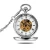 Import Modern woven pattern alloy case brooch chain mechanical movement silver pocket watch from China