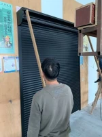 Motorized Aluminum Shutters Hurricane and Fire Rated Roller Shutter Door 0.8mm~2.5mm 10 Years EMPEROR Fine Vertical EF-R001