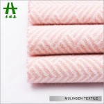 Mulinsen Textile Soft Feeling Knitted Polyester Wool Blazer Tweed Fabric for Women's Coat
