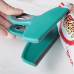 Multi-Purpose 3 colorful heavy duty stainless steel silicone cover snack food storage bag sealing clip
