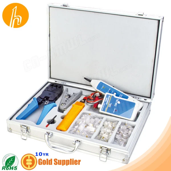 Multi Tool Box of Crimper punch down tool stripper cable tester