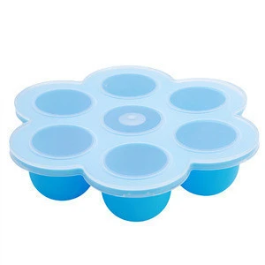 Multifunction Safety Silicone Baby Infant Flower Lattice Food Container Fruit Breastmilk Storage Box