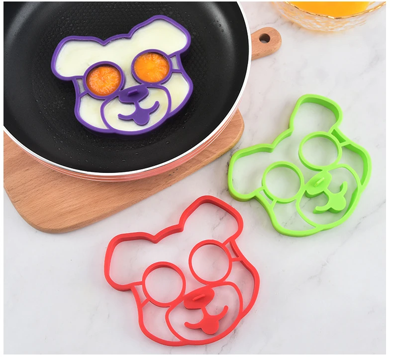 Multifunctional Silicone puppy design Pancake maker Egg Frying Ring Mold Fried Egg Mould