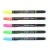 Import Munhwa water based ink twin chisel tip fluorescent neon color highlighter pen from South Korea