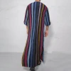 Muslim Thobe Pullover Pocket Men Maxi Islamic Clothing Stripe Arab Design Daffah Accepet Customs Wholesale T12701X