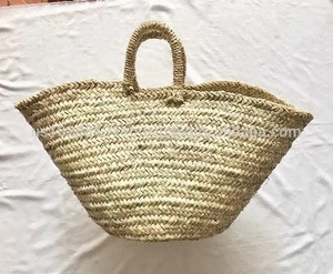 Natural Handcrafted MOROCCAN Market Shopping Straw Baskets