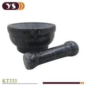 Natural marble stone mortar and pestle for herb and spice tools