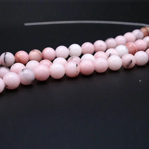 Natural mineral Crystal cherry blossom agate round loose beads for Jewelry making