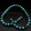 Natural Round Stabilize Blue Turquoise Loose Beads for Jewelry Making Accessories DIY Bracelet