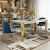 Import Nest Base Event banquet golden frame modern dining table set from China