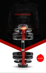 New Adjustable dumbbell Fast automatic intelligence Fitness equipment set 24kg 52.5pounds