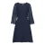 Import New arrival women long  bell sleeve latest design plain chiffon casual dress from China