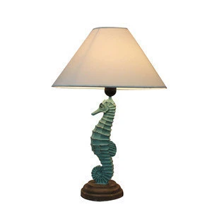 New arrive ocean style table lamp design decorative seahorse table lamp