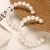 New Boho White Pearl Round Circle Hoop Earrings Women Gold Color Big Earings Jewelry Statement Earrings