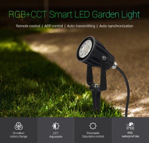 New Design AC110V 220V 6W IP66 RGB CCT With Remote LED Path Outdoor Garden Light