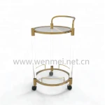 new design high quality clear acrylic cart for hotel