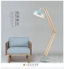 New design home decor white slit minimalistic foldable modern wooden floor lamp