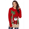 New Design Santa Claus Pattern Wholesale Custom Ugly Christmas Sweater
