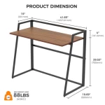 New Design Spacious Comfortable Easy To Install Multi-functional 41 Inch Folding Wooden Office Furniture Computer Desk