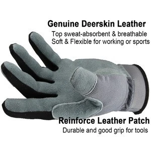 New design100% Full Inspection split deerskin gloves from China