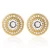 Import New Hip-Hop Iced Out Bling Stud Earrings For Men Women Luxury Golden statement Micro Pave Cubic Zircon Round Stud Earring Gifts from China