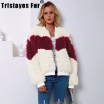 New Hot-selling Hit Color Fake Fur Jacket Womens Short Teddy Bear Coats Baseball Sheepskin Coat Women