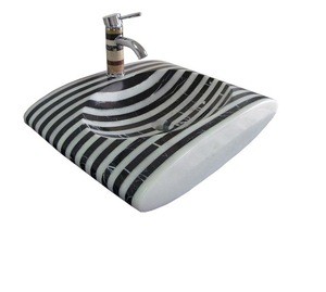 New Italian White Bathroom Marble Vanity Hand Wash Basin For Hotel Bathroom Sink Bathroom Stone Wash Basin