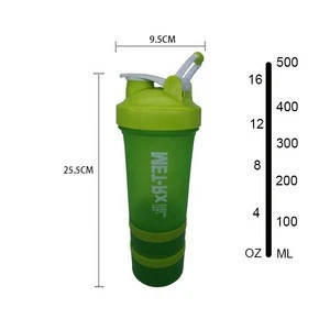 New Plastic BPA free blender  protein powder shaker water bottles with mixing ball plastic sport water bottle