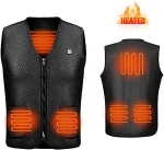 New Women Men Battery Heated Vests Hunting Waistcoat Winter Vest Outdoor Sports with 10000ham Power Bank Bomber Jacket Keep Warm