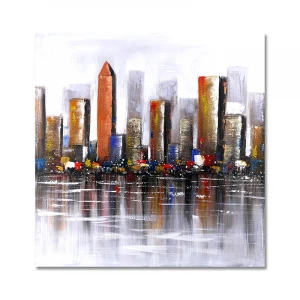 Newest Design Modern City Wall Decor Abstract Canvas Wall Art For Hotel