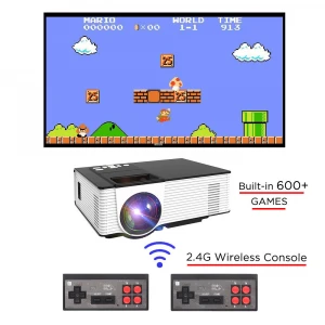 Newest Exclusive 150inch Giant screen Wireless Video Game Console,  Retro Game Console with Projector inbuilt 620 Games